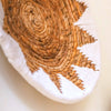 Boho Handgeweven Wanddecoratie Schalen - Wit Sterpatroon - Bananenvezel - Set van 2