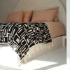 Zwart-Witte Aztec Patroon Bedsprei – Stijlvolle Deken Boho voor Bed of Bank